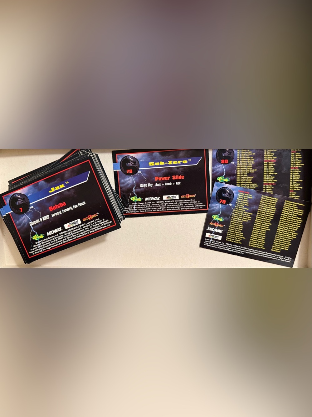 1994 Classic Games Mortal Kombat Il Series 2 Near Complete Base Set 73/80 Cards - Picture 8 of 11